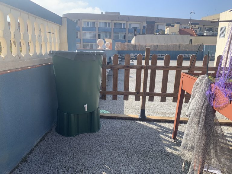 L’hort urbà estrena un nou dipòsit de recollida d’aigües pluvials